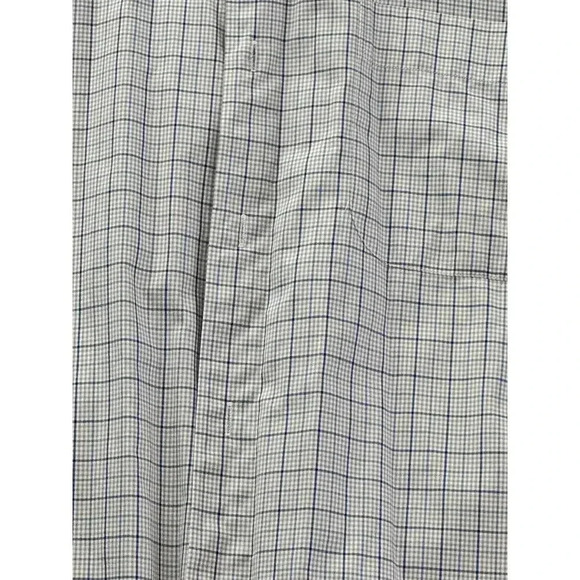 Peter Millar Cream Short Sleeve Button Down Classic Fit Plaid Shirt Size XXL - Picture 2 of 5